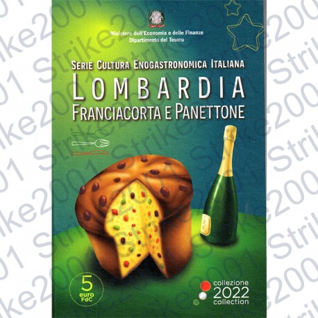 Italia - 5€ Comm. 2022 FDC Franciacorta e Panettone