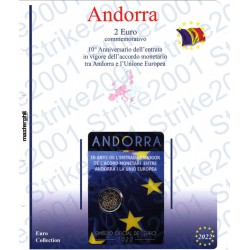 Kit Foglio Andorra 2 Euro Comm. 2022 in folder Accordi Monetari