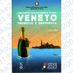 Italia - 5€ Comm. 2023 FDC Prosecco e Granseola