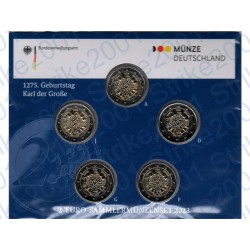 Germania - 2€ Comm. 5 Zecche 2023 FOLDER FDC Carlomagno