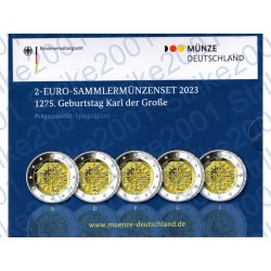 Germania - 2€ Comm. 5 Zecche 2023 FOLDER FS Carlomagno
