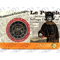 Belgio - 2€ Comm. 2023 FDC Suffragio Femminile (Francia) in Folder