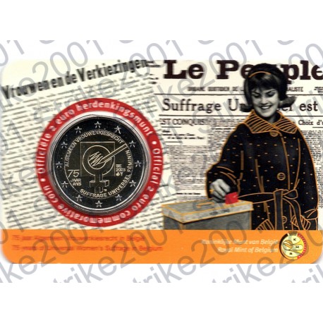 Belgio - 2€ Comm. 2023 FDC Suffragio Femminile (Olanda) in Folder