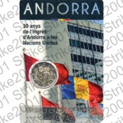 Andorra - 2€ Comm. 2023 FDC 30° Adesione Onu