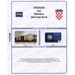 Kit Foglio Croazia 2 Euro Comm. 2023 in folder