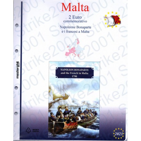 Kit Fogli Malta 2 Euro Comm. 2023 in folder