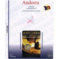 Kit Foglio Andorra 2 Euro Comm. 2023 in folder Solstizio