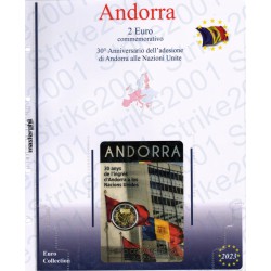 Kit Foglio Andorra 2 Euro Comm. 2023 in folder Onu