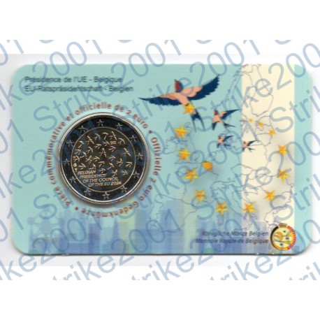 Belgio 2 Euro comm. 2024 folder Presidenza Europea FDC zecca francese