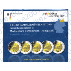 Germania - 2€ Comm. 5 Zecche 2024 FOLDER FS Meclemburgo