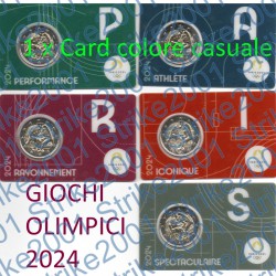 Francia - 2€ Comm. 2024 FDC Olimpiadi Parigi in Folder colore casuale
