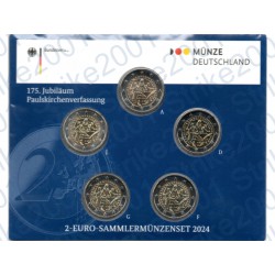 Germania - 2€ Comm. 5 Zecche 2024 FOLDER FDC Paulskirchen