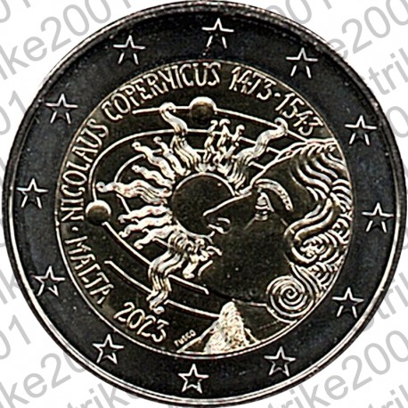 Malta - 2€ Comm. 2023 FDC Niccolò Copernico senza Folder