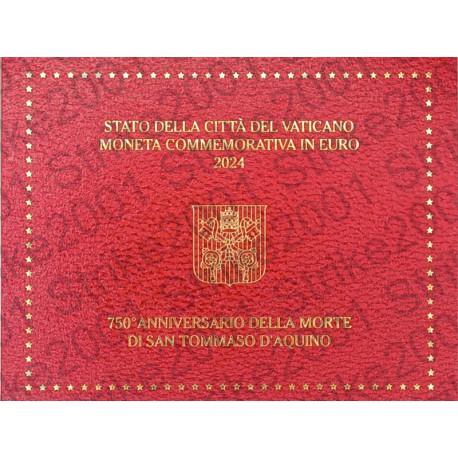 Vaticano - 2€ Comm. 2024 FDC San Tommaso d' Aquino in Folder