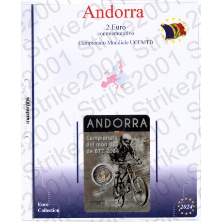 Kit Foglio Andorra 2 Euro Comm. 2024 in folder Mountainbike