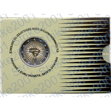 Lituania - 2€ Comm. 2025 FDC Difesa nazionale in folder
