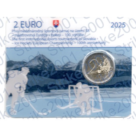 Slovacchia - 2€ Comm. 2025 FDC Hockey su ghiaccio in folder