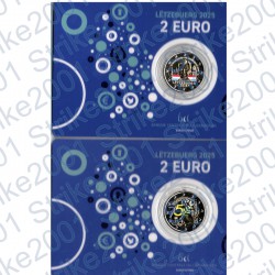Lussemburgo - 2 x 2€ Comm. 2025 FDC Schuman / Granduca colorati in Folder