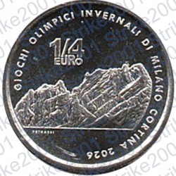 Italia - 1/4 € 2025 FDC Giochi Olimpici invernali Cortina