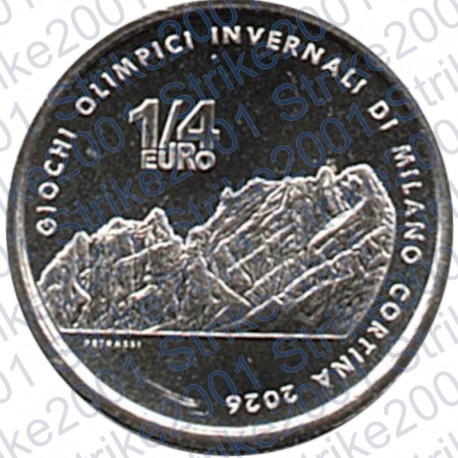 Italia - 1/4 € 2025 FDC Giochi Olimpici invernali Cortina