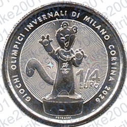Italia - 1/4 € 2025 FDC Giochi Olimpici invernali Mascotte