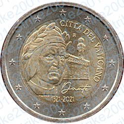 Vaticano - 2€ Comm. 2021 FDC Dante Alighieri senza Folder