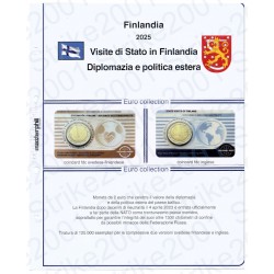 Kit Foglio Finlandia 2 Euro Comm. Diplomazia e politica in folder