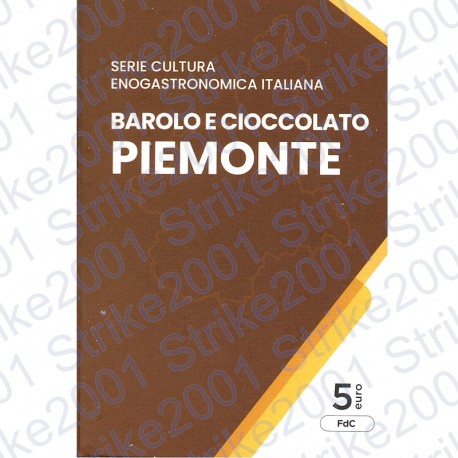 Italia - 5€ 2025 FDC Piemonte Barolo e Cioccolato
