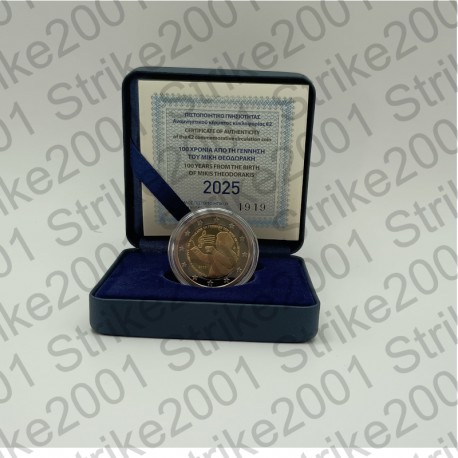 Grecia - 2€ Comm. 2025 FS Mikis Theodorakis in Folder