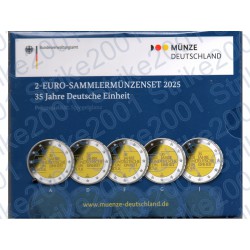 Germania - 2€ Comm. 5 Zecche 2025 FOLDER FS Riunificazione
