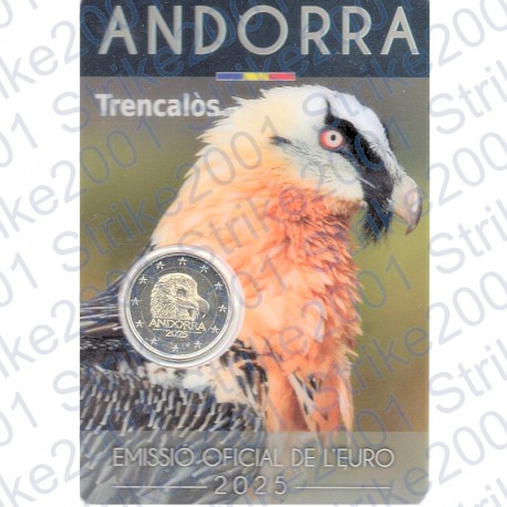 Andorra - 2€ Comm. 2025 FDC Avvoltoio Gipeto
