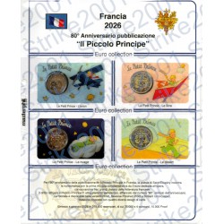 Kit Foglio Francia 2 Euro Comm. 2026 in folder Il piccolo Principe