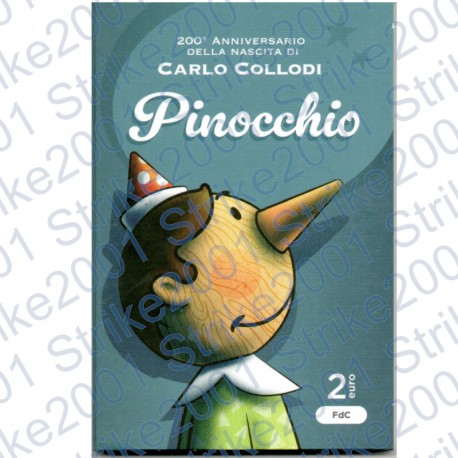 Italia - 2€ Comm. 2026 FDC Collodi Pinocchio  in Folder