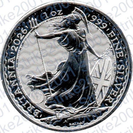Britannia - 1 Oncia Argento 2026 FDC Carlo III