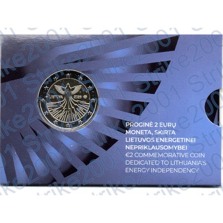 Lituania - 2€ Comm. 2026 FDC Indipendenza Energetica in folder