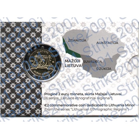 Lituania - 2€ Comm. 2025 FDC Lituania Minore in folder