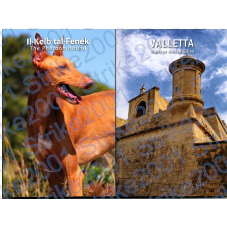 Malta - 2 x 2€ Comm. 2026 FDC Valletta e Cane del Faraone in folder