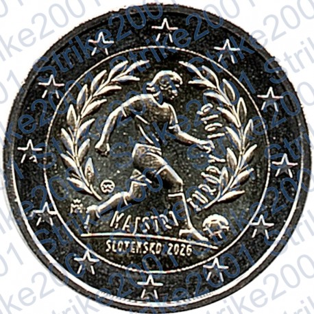 Slovacchia - 2€ Comm. 2026 FDC 50° Europei di Calcio