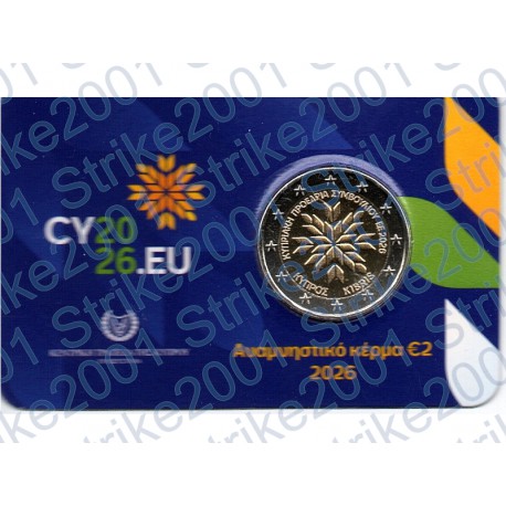 Cipro - 2€ Comm. 2026 FDC Presidenza U. E. in Folder
