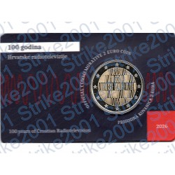 Croazia - 2€ Comm. 2026 FDC Radio Croata in Folder