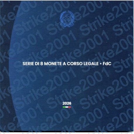 Italia - Divisionale Ufficiale 2026 FDC 8 Valori