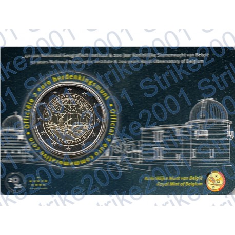 Belgio - 2€ Comm. 2026 FDC Istituto Geografico Nazionale (Olanda) in Folder