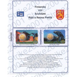 Kit Foglio Finlandia 2 Euro Comm. 2026 Architetti Raili e Reima in folder