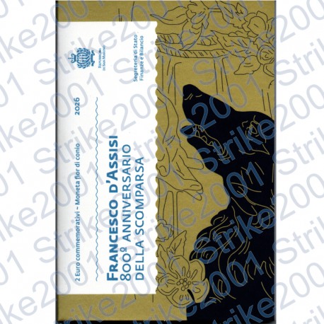 San Marino - 2€ Comm. 2026 FDC Francesco d' Assisi in Folder