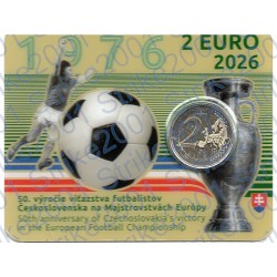 Slovacchia - 2€ Comm. 2026 FDC 50° Europei di Calcio in folder